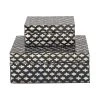Grayson Lane Black Mother of Pearl Boxes - Set of 2