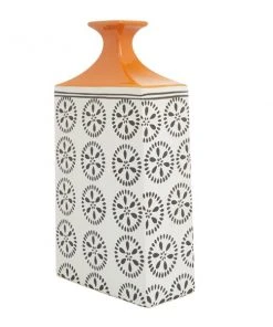 Grayson Lane Transitional White and Orange Stoneware Vase -GRAYSON LANE shop 330859886 AlternateImage4 l