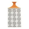 Grayson Lane Transitional White and Orange Stoneware Vase