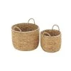 Grayson Lane Tan Sea Grass Storage Baskets - Set of 2