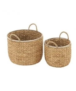 Grayson Lane Tan Sea Grass Storage Baskets - Set of 2