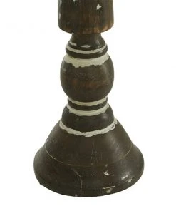 Grayson Lane Country Cottage Brown Wooden Pillar Candle Holder - Set of 3 -GRAYSON LANE shop 330859892 AlternateImage3 l