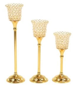 Grayson Lane 1-Candle Metal Votive Candle Holder - Set of 3