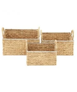 Grayson Lane Contemporary Tan Sea Grass Storage Baskets - Set of 3