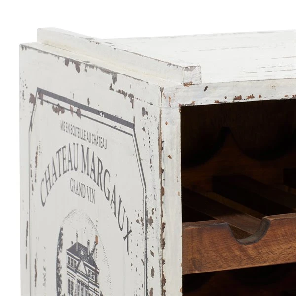 Grayson Lane 12.85-in x 16.35-in White Wood Wine rack 4 Grayson Lane 12.85-in x 16.35-in White Wood Wine rack - Image 4