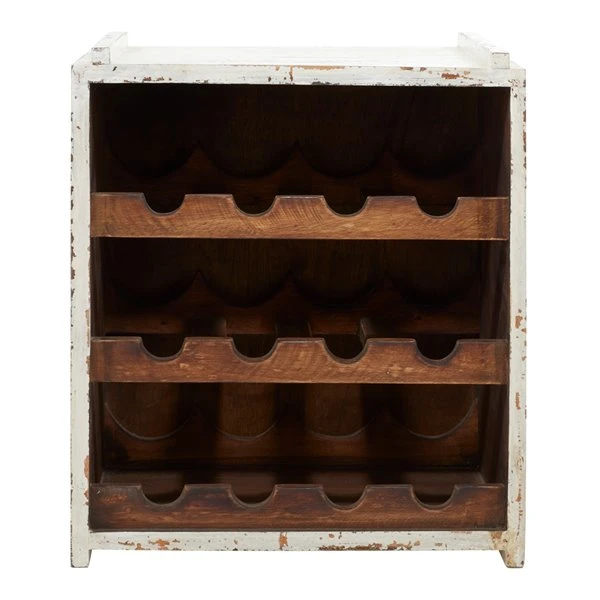 Grayson Lane 12.85-in x 16.35-in White Wood Wine rack 5 Grayson Lane 12.85-in x 16.35-in White Wood Wine rack - Image 5