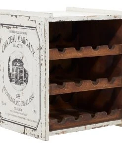 Grayson Lane 12.85-in x 16.35-in White Wood Wine rack