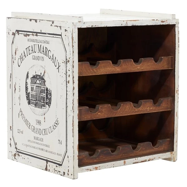 Grayson Lane 12.85-in x 16.35-in White Wood Wine rack 1 Grayson Lane 12.85-in x 16.35-in White Wood Wine rack