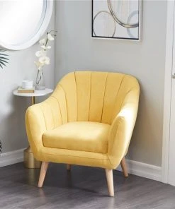 Grayson Lane Modern Yellow Polyester Blend Accent Chair -GRAYSON LANE shop 330859906 AlternateImage2 l