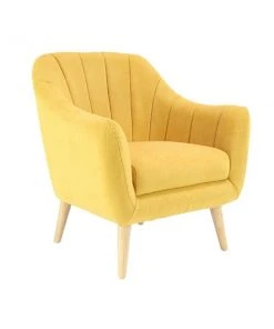 Grayson Lane Modern Yellow Polyester Blend Accent Chair