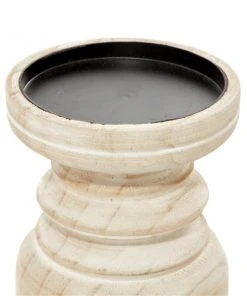 Grayson Lane Natural Wooden Pillar Candle Holder - Set of 3 -GRAYSON LANE shop 330859907 AlternateImage3 l