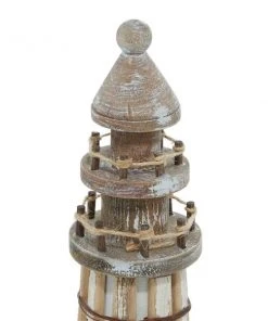 Grayson Lane White Wood Lighthouse Sculptures - Set of 2 7 Grayson Lane White Wood Lighthouse Sculptures - Set of 2 -GRAYSON LANE shop 330859910 AlternateImage2 l