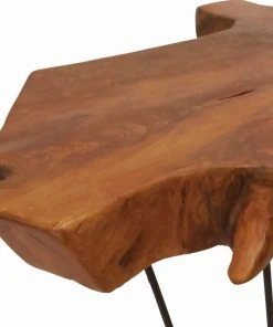 Grayson Lane Brown Teak Wood and Metal Coffee Table -GRAYSON LANE shop 330859919 AlternateImage3 l