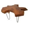 Grayson Lane Brown Teak Wood and Metal Coffee Table