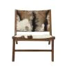 Grayson Lane Rustic Brown Genuine Leather Accent Chair