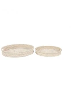 Grayson Lane Boho Cream Wood Trays - Set of 2 -GRAYSON LANE shop 330859932 AlternateImage5 l