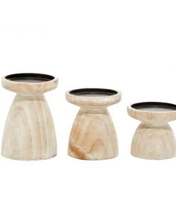 Grayson Lane Set of 3 Wooden Pillar Candle Holder -GRAYSON LANE shop 330859935 AlternateImage5 l