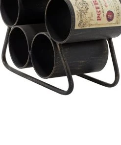 Grayson Lane 6-in x 14-in Black Metal Wine rack -GRAYSON LANE shop 330859939 AlternateImage3 l