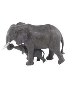 Grayson Lane Dark Grey Polystone Elephant Sculpture