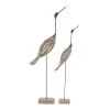 Grayson Lane Coastal Brown Wood Bird Sculptures - Set of 2