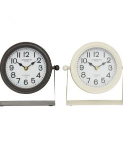 Grayson Lane Standard Analog Round Tabletop Clock - Set of 2