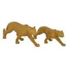 Grayson Lane Gold Polystone Leopard Sculptures - Set of 2