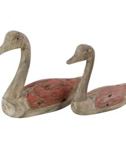Grayson Lane Brown Wood Bird Sculptures - Set of 2