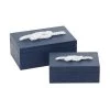 Grayson Lane Blue Wood Boxes - Set of 2