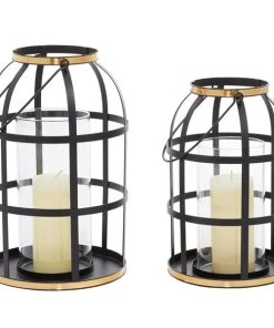 Grayson Lane Metal Lantern Candle Holder - Set of 2