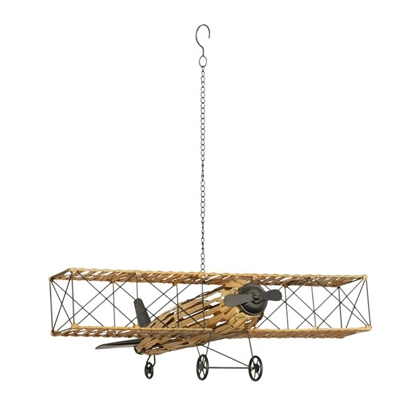 Grayson Lane Tan Metal Plane Sculpture 1 Grayson Lane Tan Metal Plane Sculpture