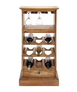 Grayson Lane 11-in x 44-in Brown Wood Wine rack