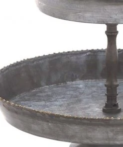 Grayson Lane Grey Iron 3-Tier Tray Stand -GRAYSON LANE shop 330860022 AlternateImage3 l
