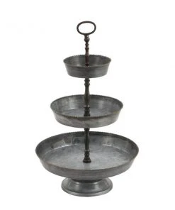 Grayson Lane Grey Iron 3-Tier Tray Stand -GRAYSON LANE shop 330860022 AlternateImage4 l