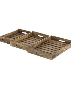 Grayson Lane Brown Mango Wood Trays - Set of 3 -GRAYSON LANE shop 330860031 AlternateImage4 l