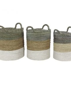 Grayson Lane Sea Grass Storage Baskets - Set of 3