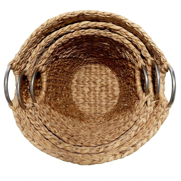 Grayson Lane Tan Sea Grass Storage Baskets - Set of 3 4 Grayson Lane Tan Sea Grass Storage Baskets - Set of 3 - Image 4