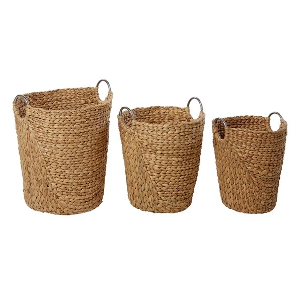 Grayson Lane Tan Sea Grass Storage Baskets - Set of 3 5 Grayson Lane Tan Sea Grass Storage Baskets - Set of 3 - Image 5