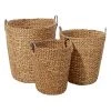 Grayson Lane Tan Sea Grass Storage Baskets - Set of 3