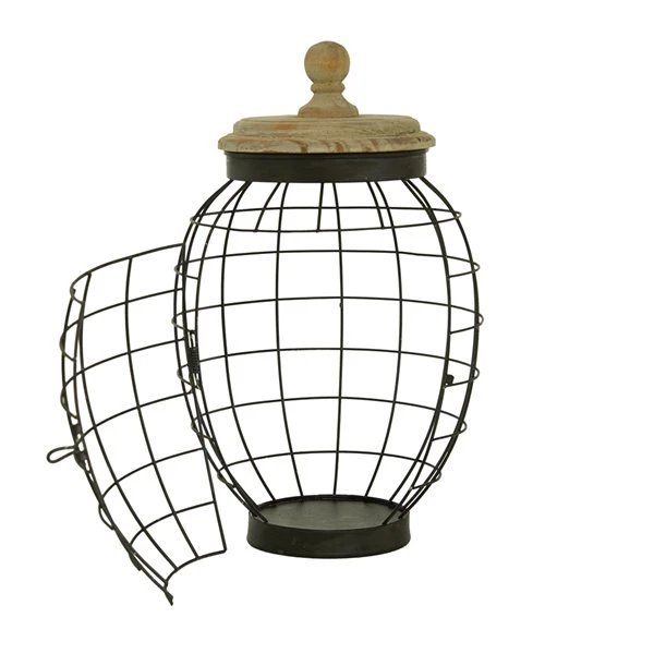 Grayson Lane Black Metal Decorative Jars - Set of 2 5 Grayson Lane Black Metal Decorative Jars - Set of 2 - Image 5