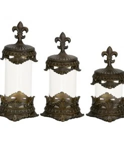 Grayson Lane Brass Canisters - Set of 3