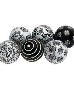 Grayson Lane Black and White Ceramic Vase Fillers - Set of 6