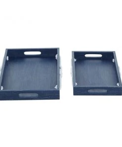 Grayson Lane Blue Wood Trays - Set of 2 9 Grayson Lane Blue Wood Trays - Set of 2 -GRAYSON LANE shop 330860063 AlternateImage4 l