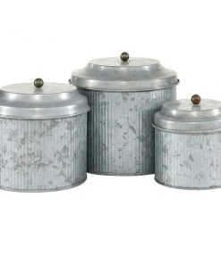 Grayson Lane Silver Decorative Jars - Set of 3 8 Grayson Lane Silver Decorative Jars - Set of 3 -GRAYSON LANE shop 330860069 AlternateImage4 l