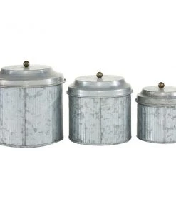 Grayson Lane Silver Decorative Jars - Set of 3 9 Grayson Lane Silver Decorative Jars - Set of 3 -GRAYSON LANE shop 330860069 AlternateImage6 l