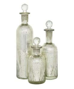 Grayson Lane Silver Glass Decorative Jars - Set of 3 -GRAYSON LANE shop 330860074 AlternateImage4 l
