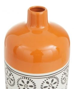 Grayson Lane Orange and White Stoneware Vase -GRAYSON LANE shop 330860078 AlternateImage3 l