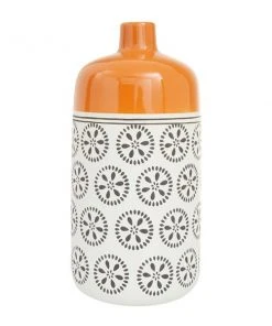 Grayson Lane Orange and White Stoneware Vase -GRAYSON LANE shop 330860078 AlternateImage4 l
