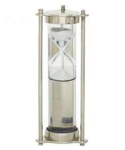 Grayson Lane 8-in x 3-in x 3-in Contemporary Timer - Silver Aluminum