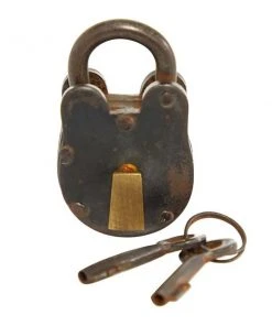 Grayson Lane 2-in x 2-in Industrial Lock and Key - Grey Metal