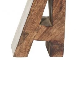 Grayson Lane Set of 2 8-in x 5-in Dark Brown Contemporary A Z Bookends - Mango Wood -GRAYSON LANE shop 330861423 AlternateImage2 l